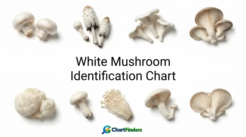 White Mushroom Identification Chart