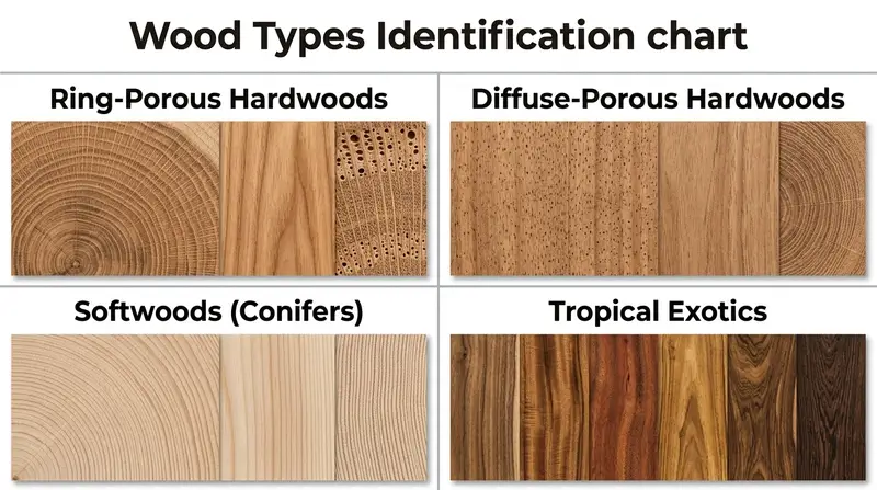 Wood types Identification chart