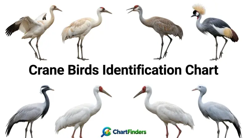 Crane Birds Identification Chart