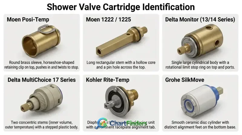 Shower Cartridge Identification Chart