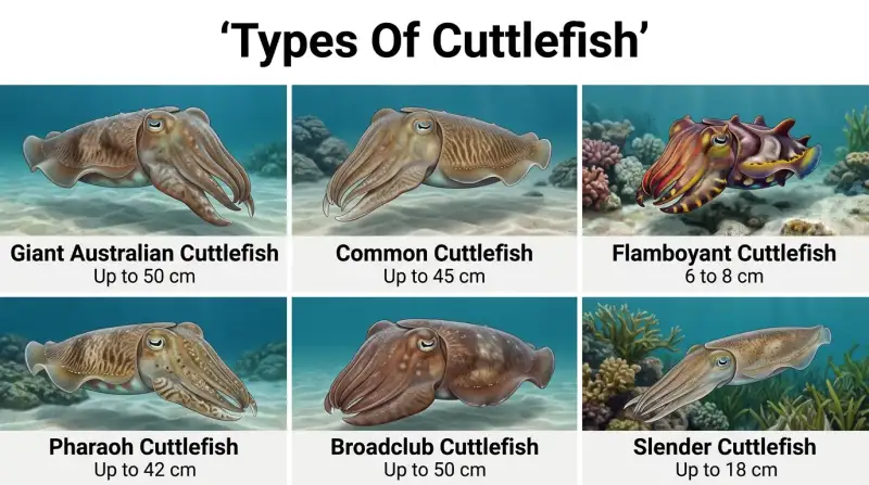 Types Of Cuttlefish Identification Chart