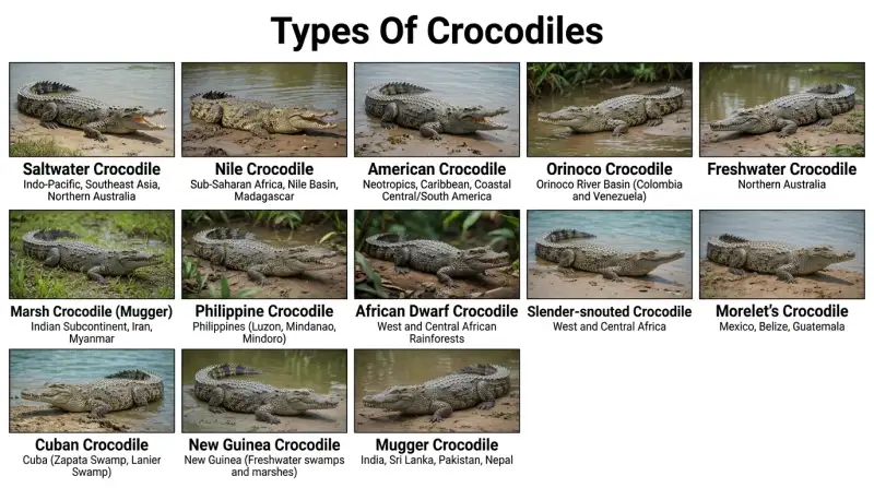 crocodile identification chart