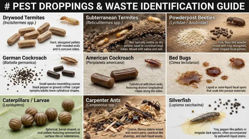 Insect Poop Identification Chart