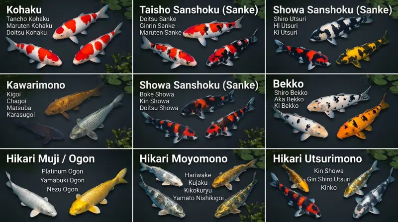 Koi Fish Identification Chart