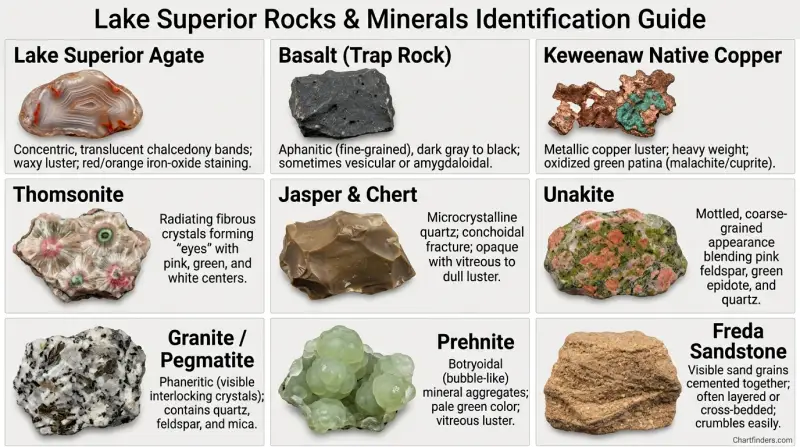 Lake Superior Rock Identification Chart
