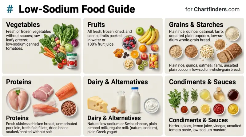 Low Sodium Foods Chart