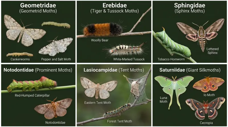 Moth Caterpillar Caterpillar Identification Chart Moth Caterpillar Caterpillar Identification Chart