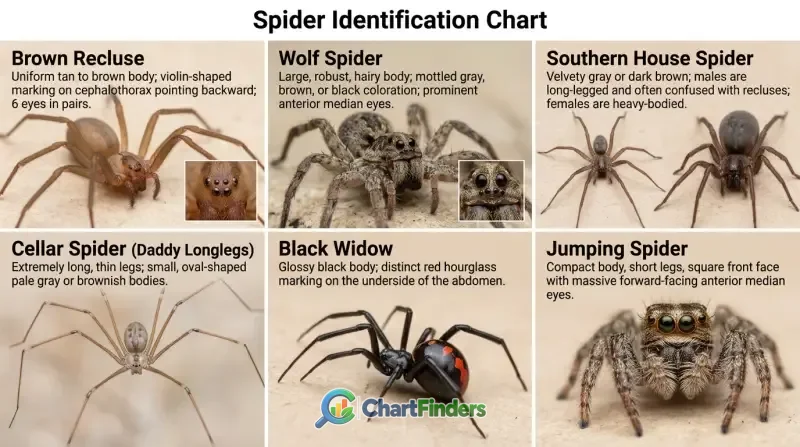 Oklahoma Spiders Identification Chart Oklahoma Spiders Identification Chart