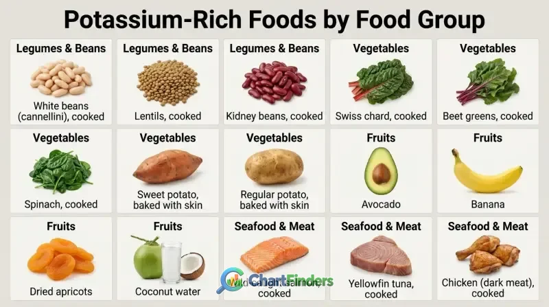 Potassium Rich Foods Chart