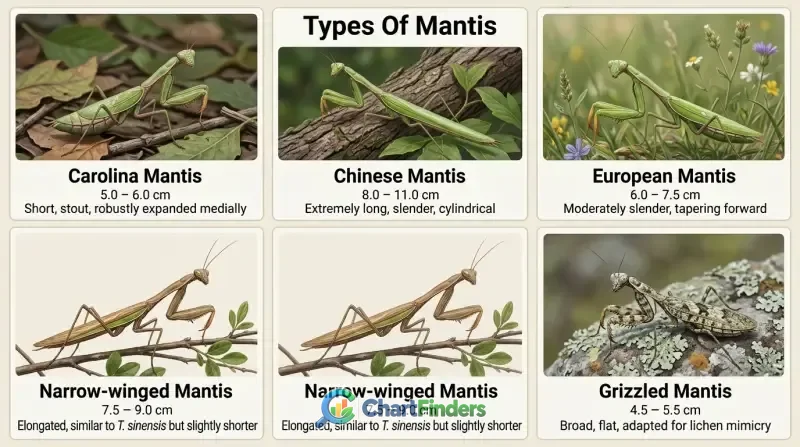 Praying Mantis Species Identification Chart