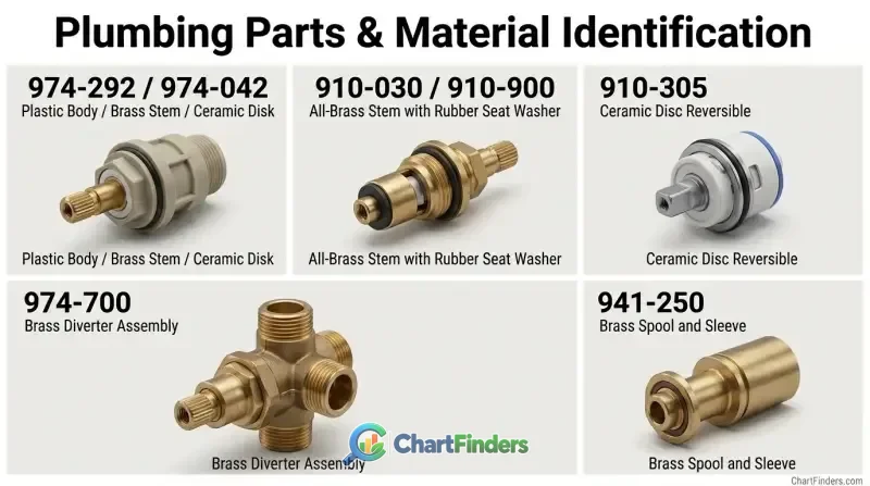 Price Pfister Shower Cartridge Identification Chart