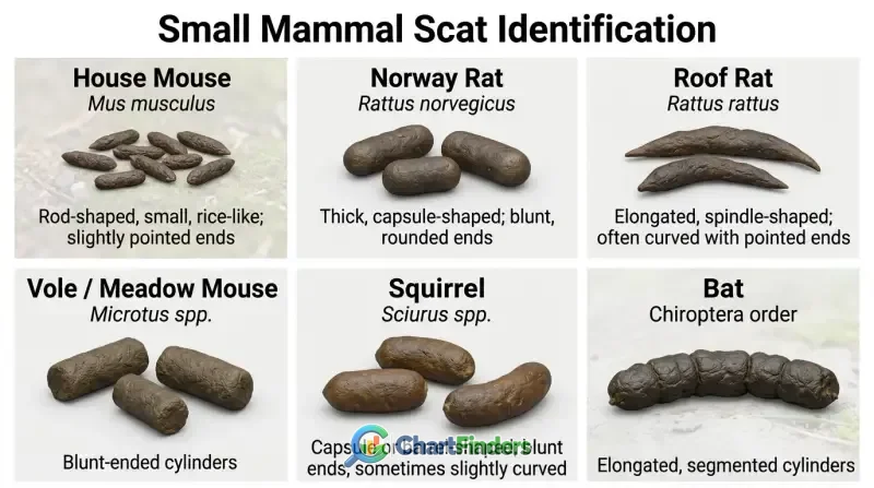 Rodent Poop Identification Chart